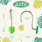 W1cwey 12pcs Plant Leaves Decorative Shower Curtain Hooks Rustproof Metal Curtain Hangers Glide Shower Rings for Shower Curtain Dark Light Green Stainless Steel Rings for Bathroom Decor