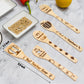 W1cwey 5pcs Bamboo Utensil Set Teacher Appreciation Week Gifts Natural Carve Burned Engraved Wooden Non-Stick Kitchen Cooking Supplies Gadgets House Warming Presents Idea Gift for Teacher