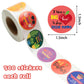 W1cwey 1000pcs Teacher Appreciate Sticker Rolls(2 Rolls), 1.5 Inch 16 Design Cartoon Thank You Teacher Favor Reward Motivational Stickers Encouragement Supplies for Teacher's Day Party Decoration