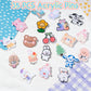 W1cwey 35pcs Acrylic Cute Pins Cartoon Animal Fruit Backpack Lapel Badge Pins Set 35 Styles Aesthetic Kawaii Brooch for DIY Clothing Jackets Bags Backpacks Hat Accessories for Kids