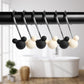 W1cwey 12pcs Black and White Mouse Shower Curtain Hooks Rustproof Metal Curtain Hangers Glide Shower Rings for Shower Curtain Cartoon Theme Stainless Steel Curtain Hook Rings for Kids Bathroom Decor