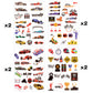 W1cwey 8pcs Racing Car Temporary Tattoos for Kids Transportation Fake Tattoos Cartoon Face/Hand/Arm/Body Stickers Decorations Cool Race Car Theme Birthday Gifts Party Games Supplies Favors for Boys