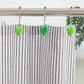 W1cwey 12pcs Plant Leaves Decorative Shower Curtain Hooks Rustproof Metal Curtain Hangers Glide Shower Rings for Shower Curtain Dark Light Green Stainless Steel Rings for Bathroom Decor