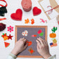 W1cwey 44pcs Seasonal Icons for Felt Letter Board Cute Message Board Decorations Seasonal Decor for Changeable Letter Board Holiday Accessories Icons for Valentine's Day (Board Not Included)