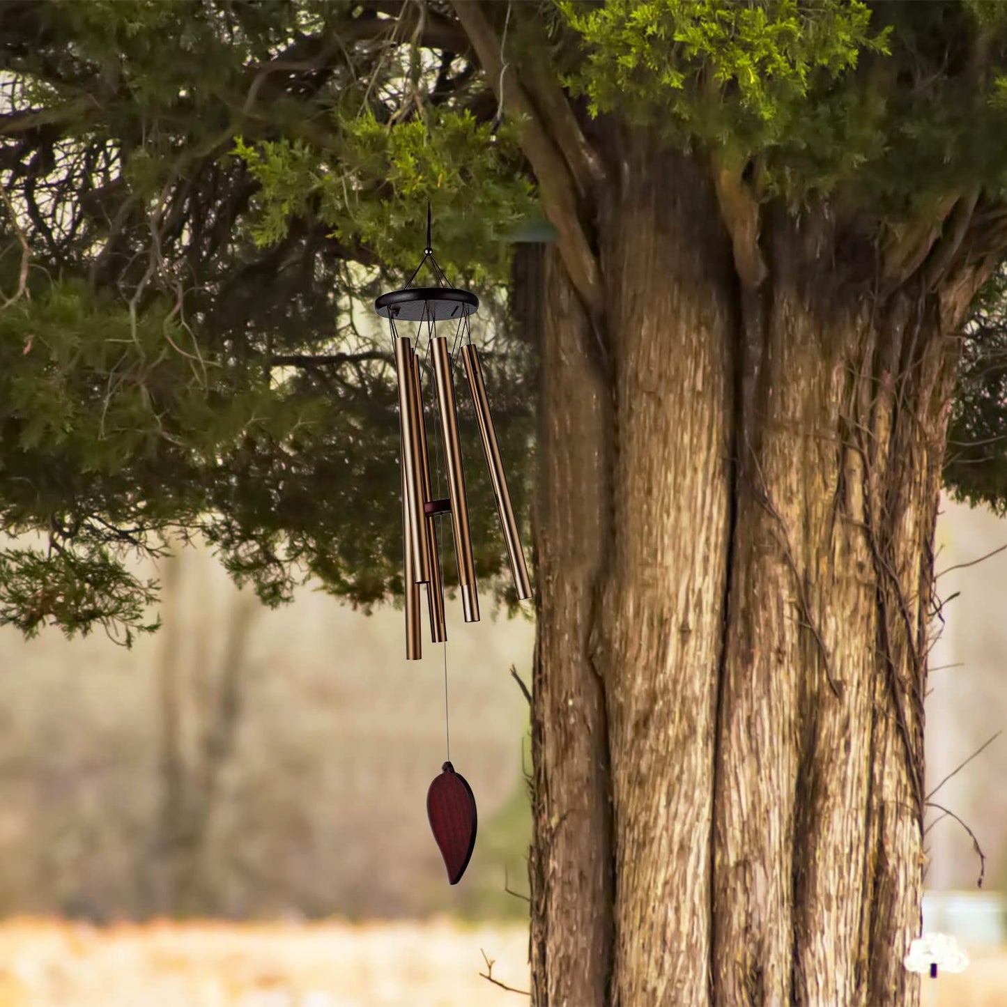 W1cwey Pet Memorial Wind Chime Sympathy Gift for Pet Owner to Remember Loss of Pets 6 Tubes Pet Remembrance Wind Chimes with Paw Print for Outdoor Garden Yard Deep Tone Chimes Decor